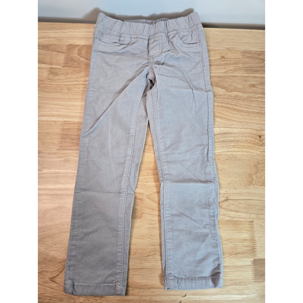 Carters Kids Gray Skinny Fit Corduroy Pants Elastic Waist Size 4 NWT